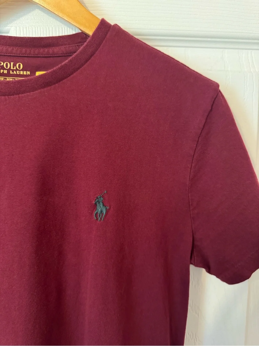 Polo by Ralph Lauren Men's Crew Neck T-Shirt in Burgundy